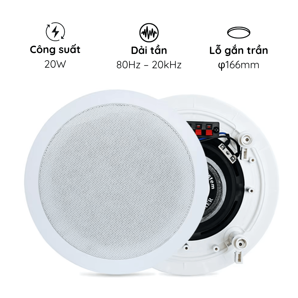 Loa âm trần Kacaudio 701 chính hãng