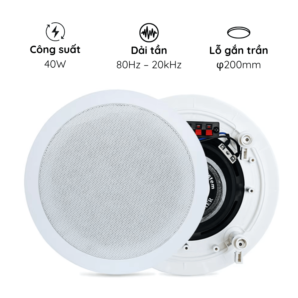 Loa âm trần Kacaudio 702 chính hãng
