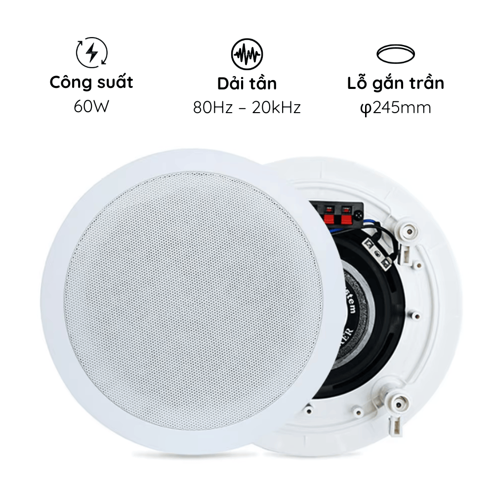 Loa âm trần Kacaudio 703 chính hãng