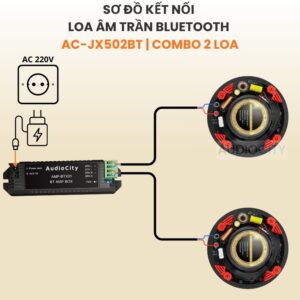 Sơ đồ đấu nôi 2 loa Loa Âm Trần Bluetooth AC-JX502BT