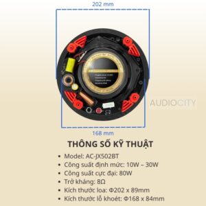 Thông số kỹ thuật Loa Âm Trần Bluetooth AC-JX502BT
