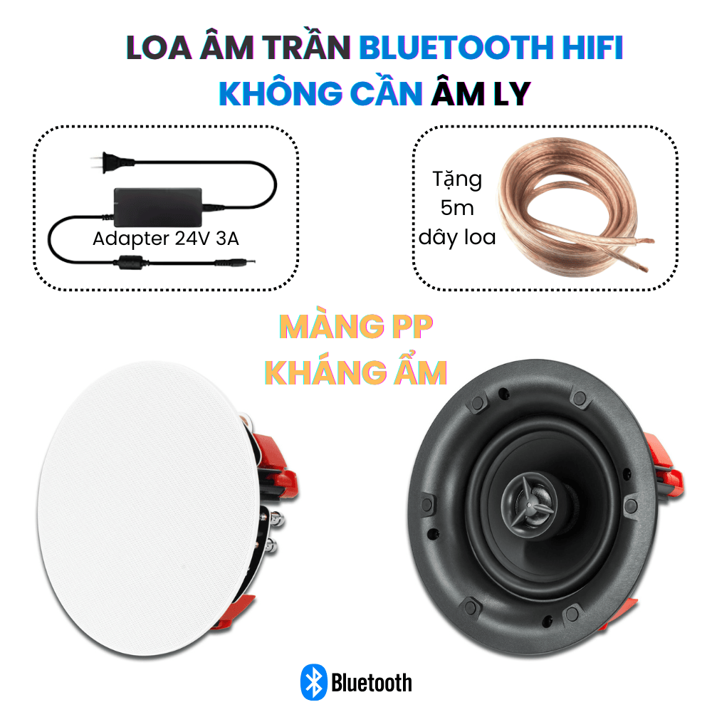 Loa âm trần bluetooth AC-JX502BT chính hãng