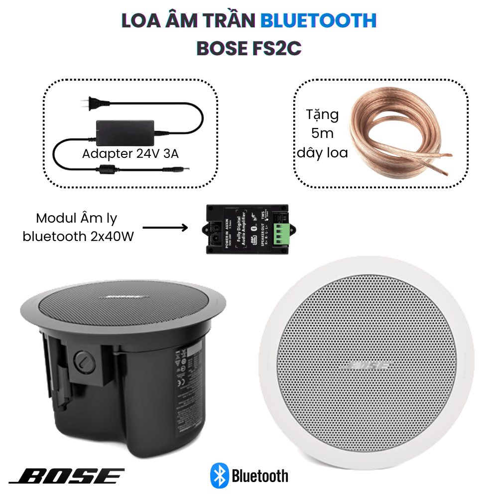 Loa âm trần Bluetooth Bose FS2C chính hãng