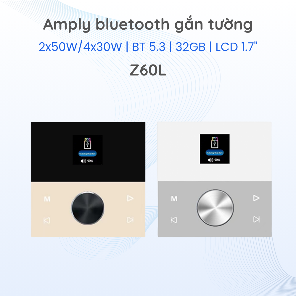 Amply Bluetooth Gắn Tường Audiocity Z60L