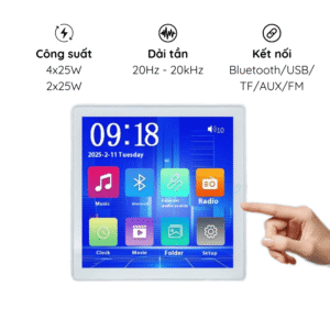 Amply Bluetooth gắn tường cảm ứng 4 inch AudioCity Z90 chính hãng