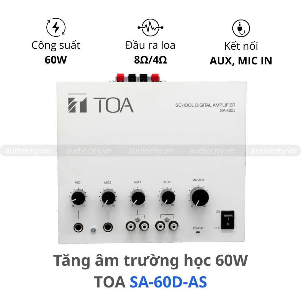 Tăng Âm Trường Học TOA SA-60D-AS – Amply Giảng Dạy 60W Chính Hãng