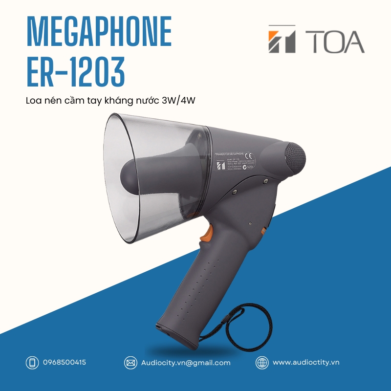 Megaphone chống nước Toa ER-1203 | Loa cầm tay IPX5 chính hãng