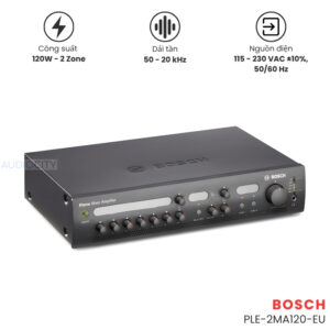 Amply Bosch PLE-2MA120-EU 120W – Mixer Amplifier 2 Zone Chính Hãng